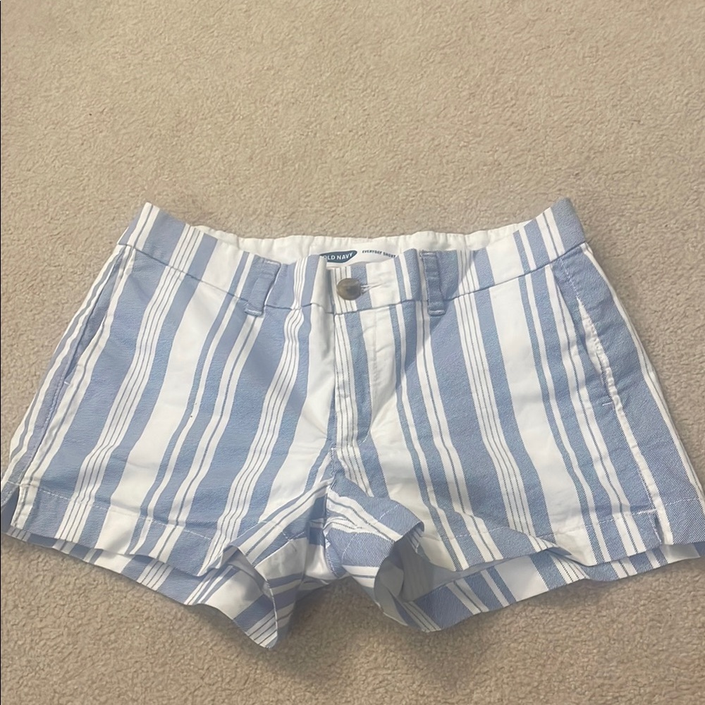 Old Navy Blue and White Bermuda Shorts Nautical Stripes